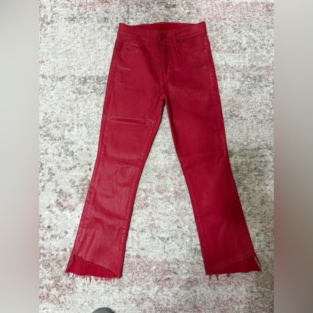 MOTHER Flare Red Jeans
